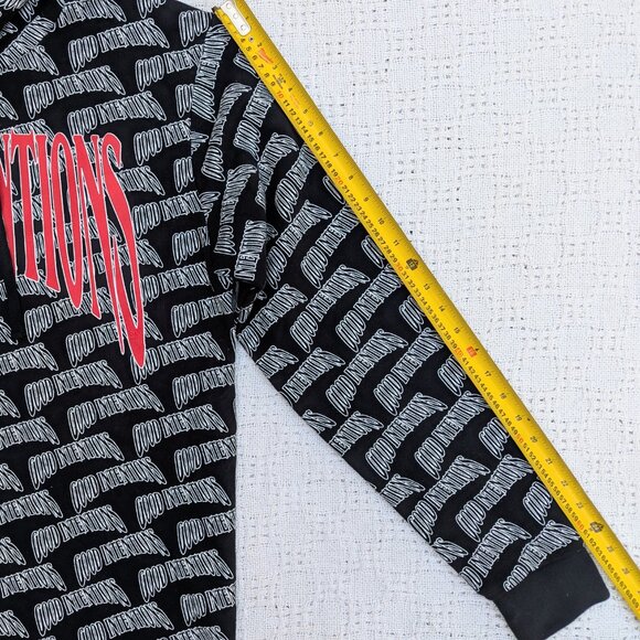 Vlone x Nav Good Intentions All Over Hoodie Men's Black Pullover Cotton Size XL - Picture 7 of 7